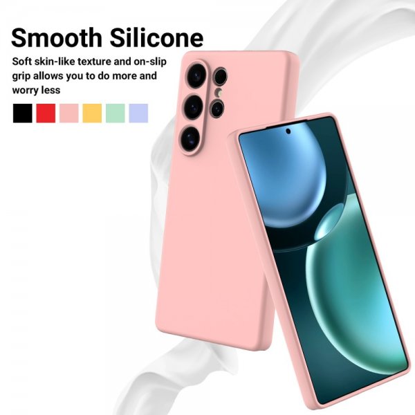 Samsung Galaxy S25 Ultra Cover med Rem Silikone Rosa