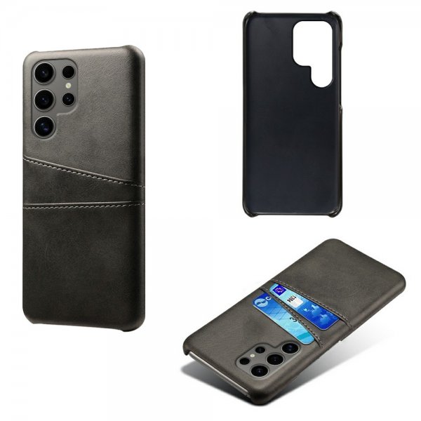 Samsung Galaxy S25 Ultra Cover med to Kortlommer Sort