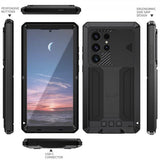 R-JUST Samsung Galaxy S25 Ultra Cover Metal Stødsikker Kamerabeskyttelse Sort