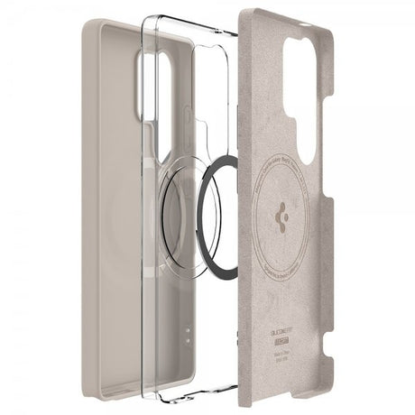 Spigen Samsung Galaxy S25 Ultra Cover Silicone Fit MagFit Natural Titanium
