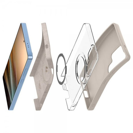 Spigen Samsung Galaxy S25 Ultra Cover Silicone Fit MagFit Natural Titanium
