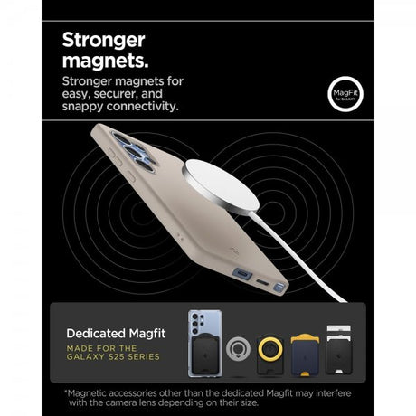 Spigen Samsung Galaxy S25 Ultra Cover Silicone Fit MagFit Natural Titanium
