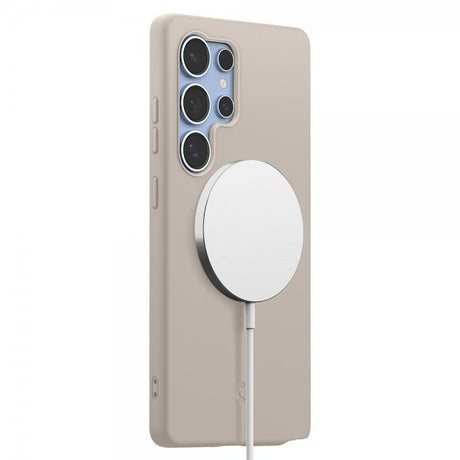 Spigen Samsung Galaxy S25 Ultra Cover Silicone Fit MagFit Natural Titanium