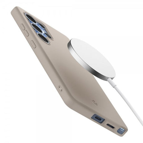 Spigen Samsung Galaxy S25 Ultra Cover Silicone Fit MagFit Natural Titanium