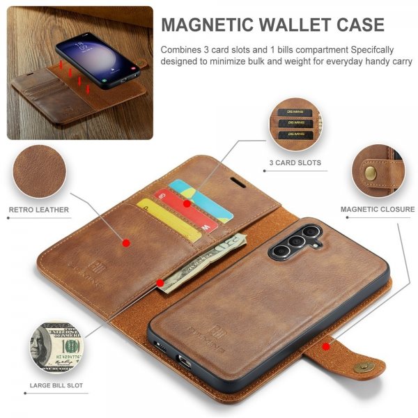 Dg.Ming Samsung Galaxy S26 Etui med Aftagelig Skal Brun