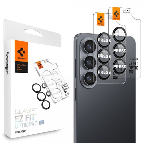 Spigen Samsung Galaxy S26 Kamerabeskyttelse GLAS.tR EZ Fit Optik Pro 2-pak Sort