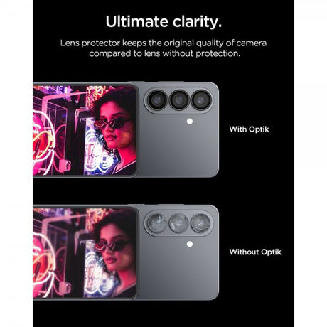 Spigen Samsung Galaxy S26 Kamerabeskyttelse GLAS.tR EZ Fit Optik Pro 2-pak Sort