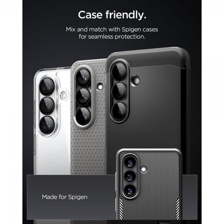 Spigen Samsung Galaxy S26 Kamerabeskyttelse GLAS.tR EZ Fit Optik Pro 2-pak Sort