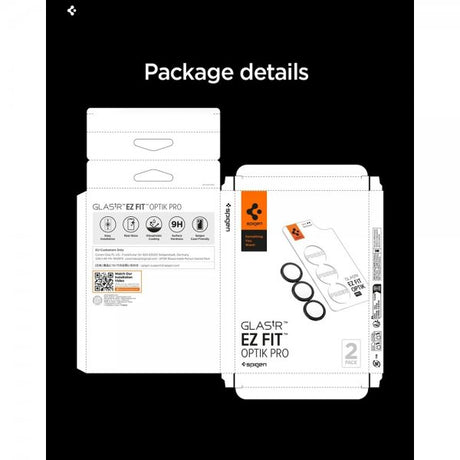 Spigen Samsung Galaxy S26 Kamerabeskyttelse GLAS.tR EZ Fit Optik Pro 2-pak Sort