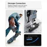 Spigen Samsung Galaxy S26 Plus Cover Liquid Air MagFit Marble Gray