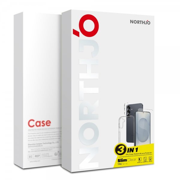 Northjo Samsung Galaxy S26 Plus Cover med Skærmbeskyttelse og Kamerabeskyttelse 3-i-1