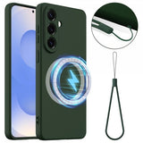 Samsung Galaxy S26 Plus Cover med Strap Silikone MagSafe Mørkegrøn
