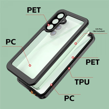 Redpepper Samsung Galaxy S26 Plus Cover Vandtæt IP68 Sort
