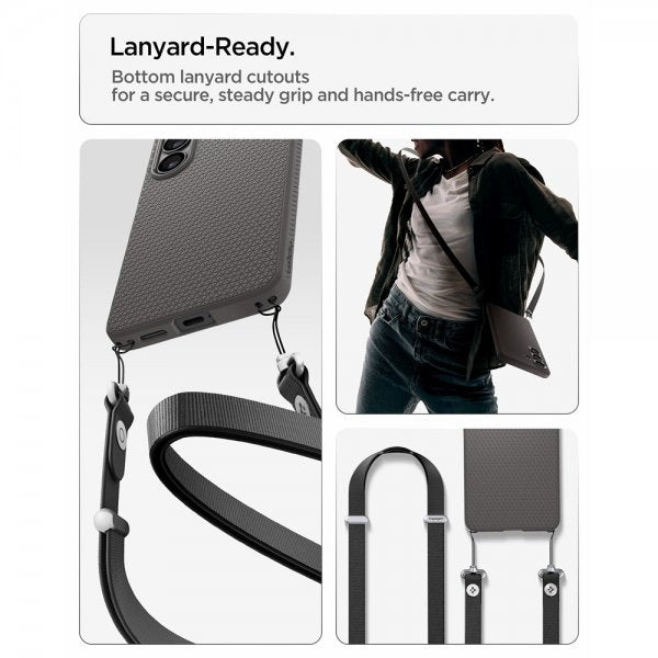 Spigen Samsung Galaxy S26 Cover Liquid Air MagFit Marble Grey