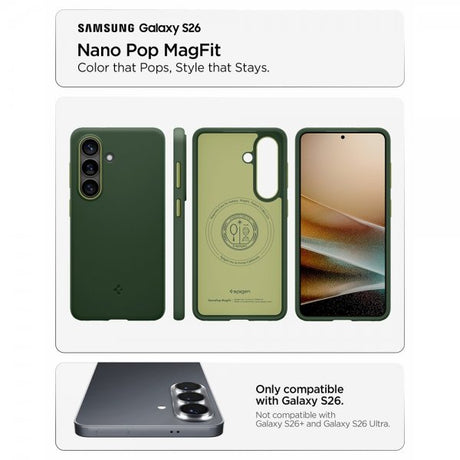 Spigen Samsung Galaxy S26 Cover Nano Pop MagFit Avo Green