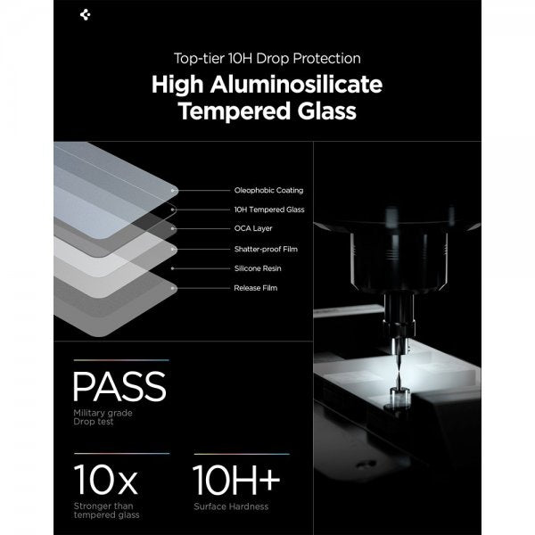 Spigen Samsung Galaxy S26 Skærmbeskyttelse GLAS.tR EZ Fit Pro Privacy 2-pak