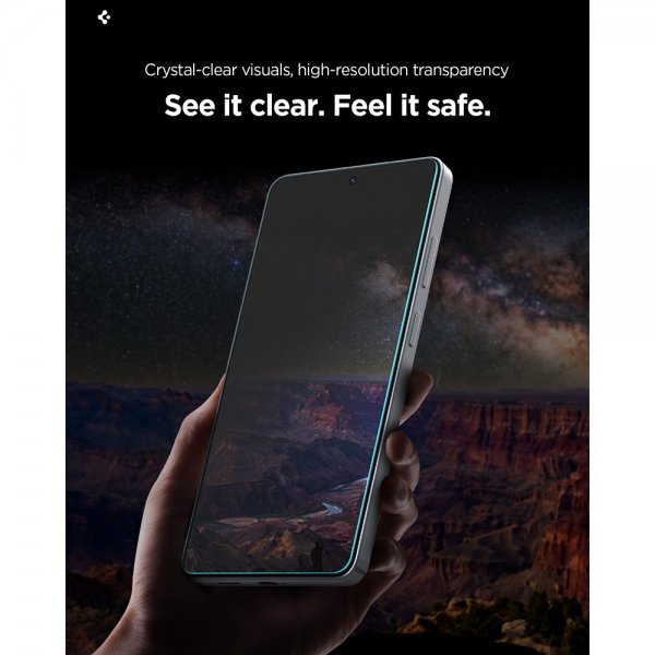 Spigen Samsung Galaxy S26 Skærmbeskyttelse GLAS.tR EZ Fit Pro Privacy 2-pak