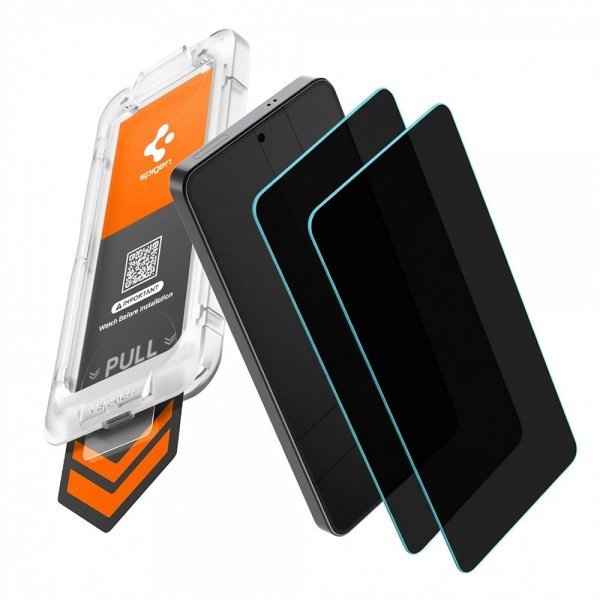 Spigen Samsung Galaxy S26 Skærmbeskyttelse GLAS.tR EZ Fit Pro Privacy 2-pak
