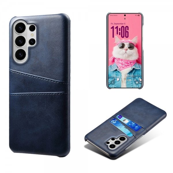 Samsung Galaxy S26 Ultra Cover med to Kortlommer Blå