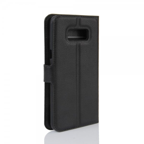 Samsung Galaxy S8 Etui Litchi Sort