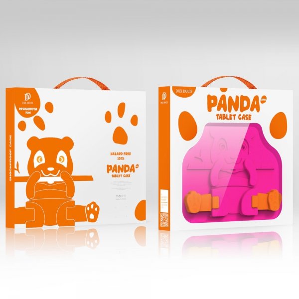 Dux Ducis Samsung Galaxy Tab A9 Plus Etui Panda Magenta
