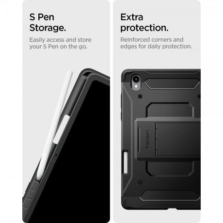Spigen Samsung Galaxy Tab S11 Skal Tough Armor Pro Sort