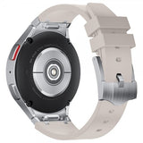 Samsung Galaxy Watch 20mm Silikonerem Sølvspænde Beige