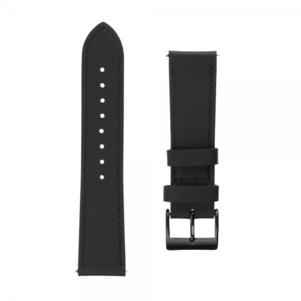 Fixed Samsung Galaxy Watch 20mm Armbånd Læderrem Sort