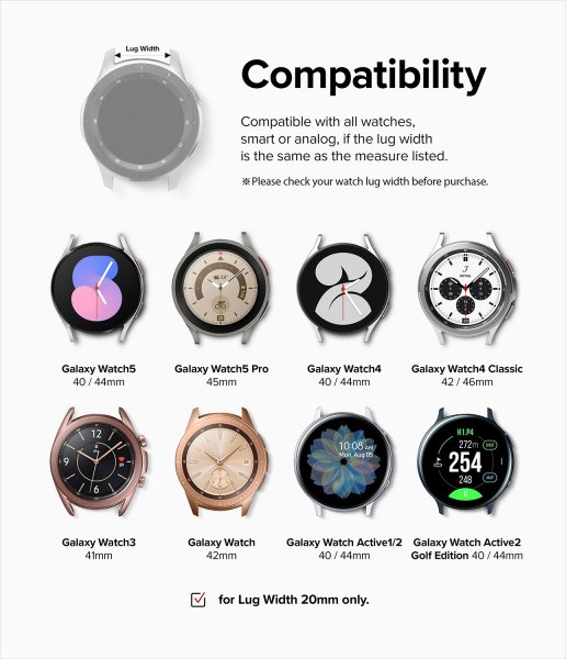Ringke Samsung Galaxy Watch 20mm Rem Gummi One Bold Rem Gråt Sand