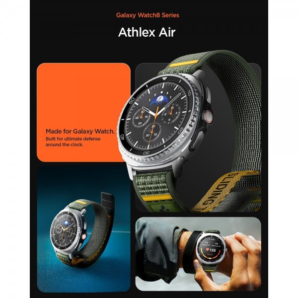 Spigen Samsung Galaxy Watch 8 40/44mm/Classic 46mm Rem Athlex Air Active Green