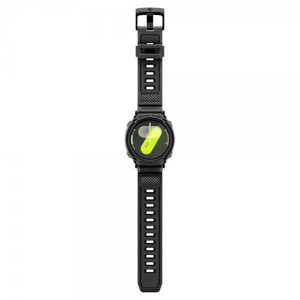 Spigen Samsung Galaxy Watch 8 40mm Rem og Cover Rugged Armor Pro Mat Sort