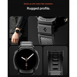 Spigen Samsung Galaxy Watch 8 40mm Rem og Cover Rugged Armor Pro Mat Sort