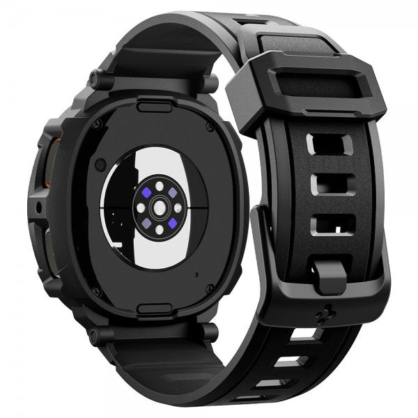 Spigen Samsung Galaxy Watch 8 40mm Rem og Cover Rugged Armor Pro Mat Sort