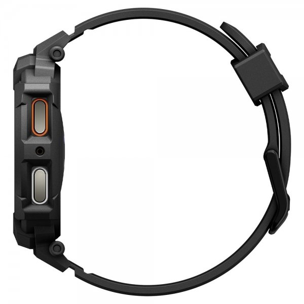 Spigen Samsung Galaxy Watch 8 40mm Rem og Cover Rugged Armor Pro Mat Sort