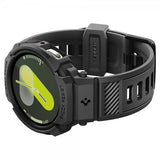 Spigen Samsung Galaxy Watch 8 40mm Rem og Cover Rugged Armor Pro Mat Sort