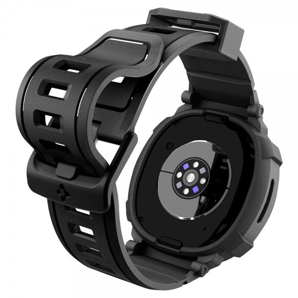 Spigen Samsung Galaxy Watch 8 40mm Rem og Cover Rugged Armor Pro Mat Sort