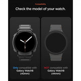 Spigen Samsung Galaxy Watch 8 44mm Armbånd og Cover Rugged Armor Pro Mat Sort