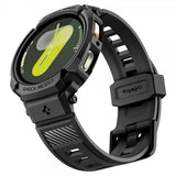 Spigen Samsung Galaxy Watch 8 44mm Armbånd og Cover Rugged Armor Pro Mat Sort