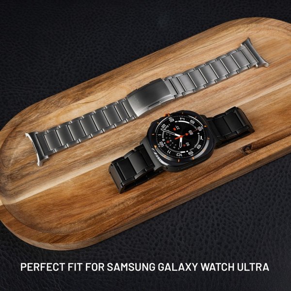 Fast Samsung Galaxy Watch Ultra Armbånd Titaniumrem Natur