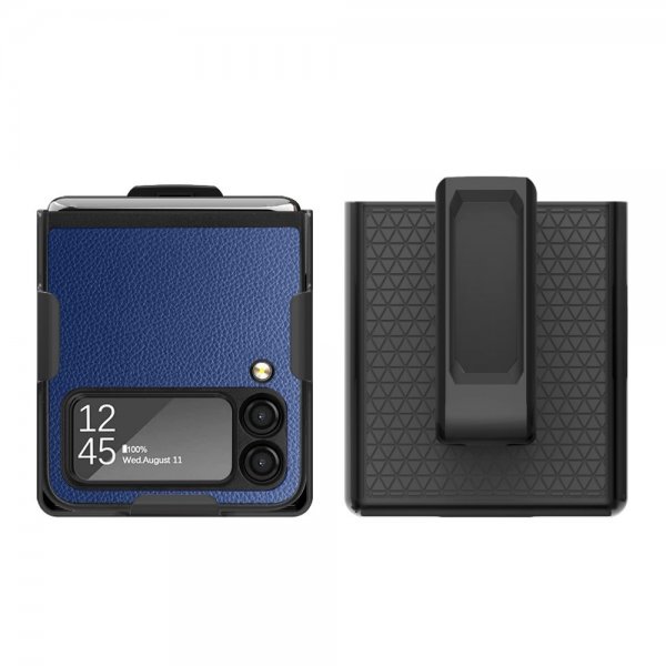 Samsung Galaxy Z Flip 3 Cover med Bælteclip Blå