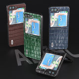 ABEEL Samsung Galaxy Z Flip 5 Cover Krokodilletekstur Grøn