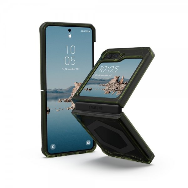 Urban Armor Gear (UAG) Samsung Galaxy Z Flip 5 Cover Plyo Pro MagSafe Olive/Space Grey