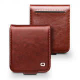Qialino Samsung Galaxy Z Flip 6/Flip 7 FE Etui Ægte Læder med Klap Brun