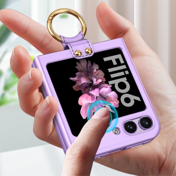 GKK Samsung Galaxy Z Flip 6/Flip 7 FE Cover Fingerring Grå