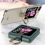 GKK Samsung Galaxy Z Flip 6/Flip 7 FE Cover Fingerring Sølv