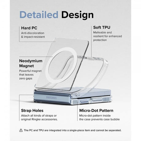 Ringke Samsung Galaxy Z Flip 6/Flip 7 FE Cover Fusion Magnetic Transparent
