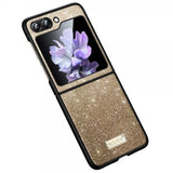 Etui Samsung Galaxy Z Flip 6/Flip 7 FE Glitter Guld