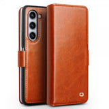 Qialino Samsung Galaxy Z Fold 5 Cover Ægte Læder Brun