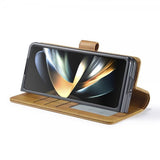 Lc.Imeeke Samsung Galaxy Z Fold 5 Cover med Kortrum Lysebrun