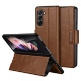 Samsung Galaxy Z Fold 5 Cover Stativfunktion Brun